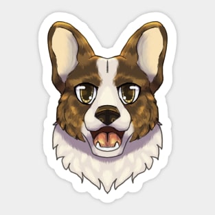 Brindle Corgi Sticker